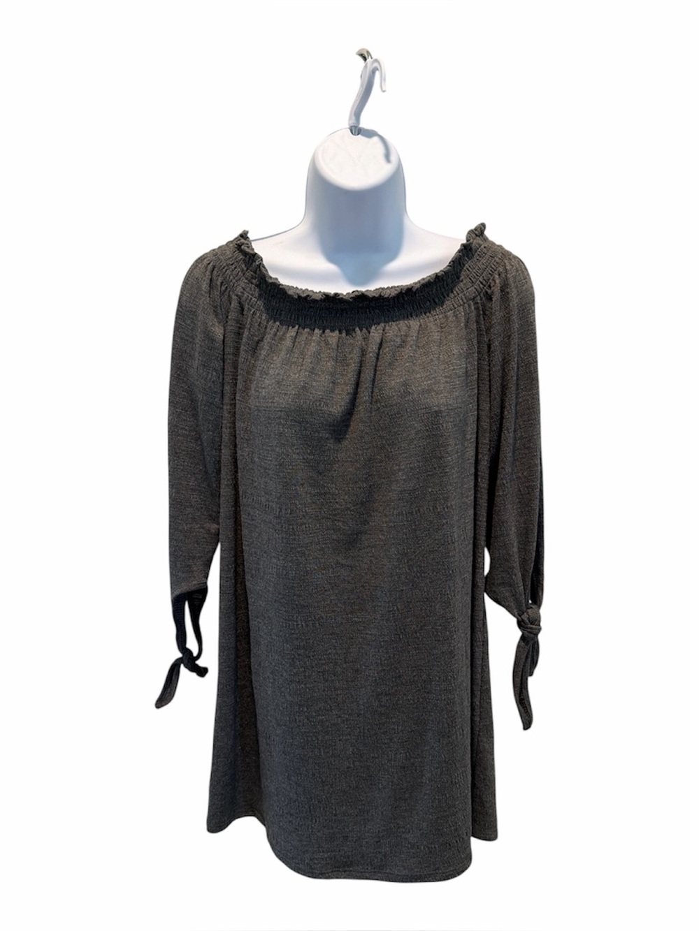 WHBM Gray Off The Shoulder Top size medium